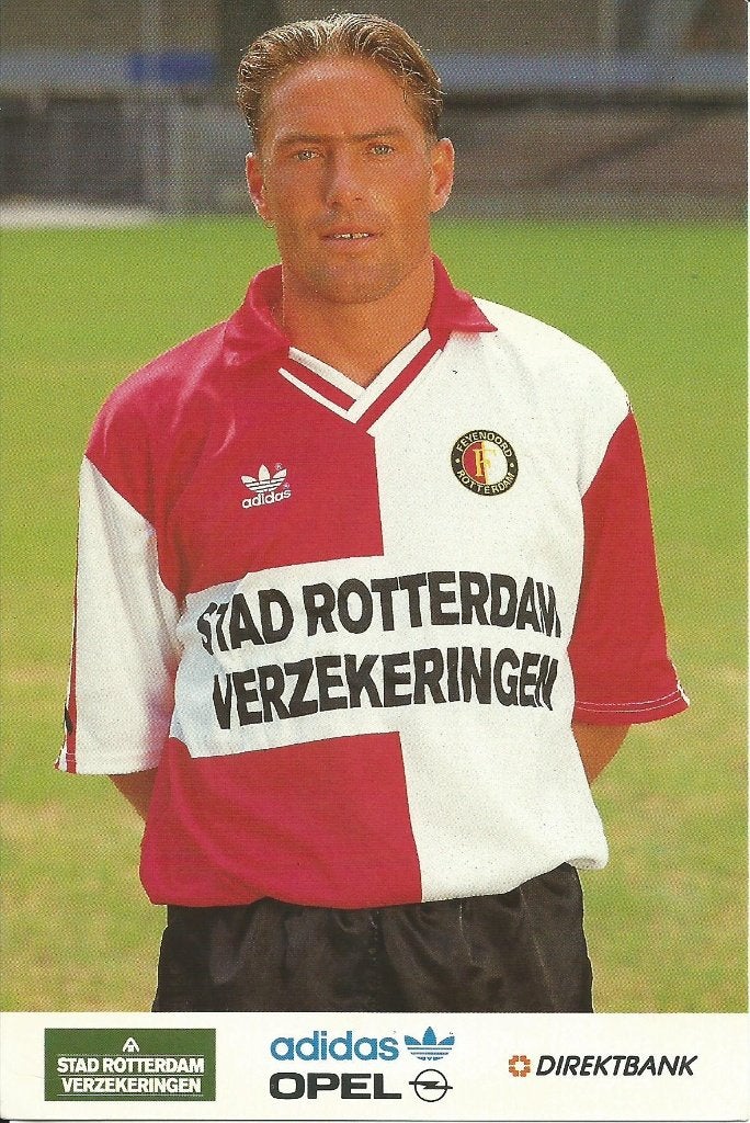 1992-1993 fotokaart Ruud Heus Feyenoord, Verzenden, Zo goed als nieuw, Feyenoord, Spelerskaart