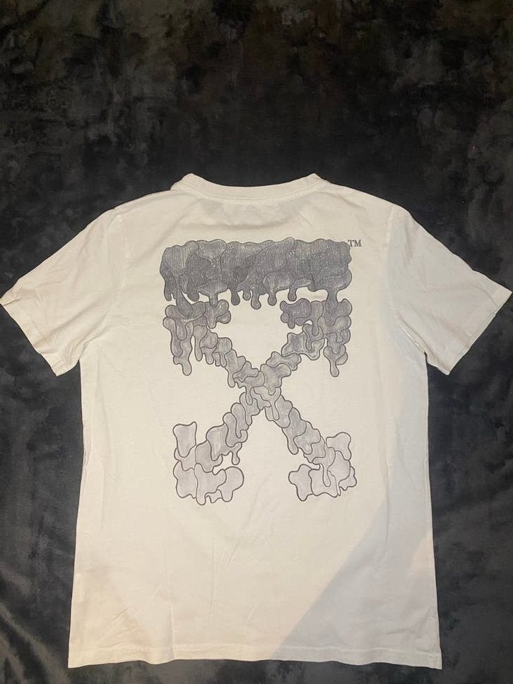 Off-White Lava Arrows White Tee, Ophalen of Verzenden, Zo goed als nieuw, Maat 48/50 (M), Wit