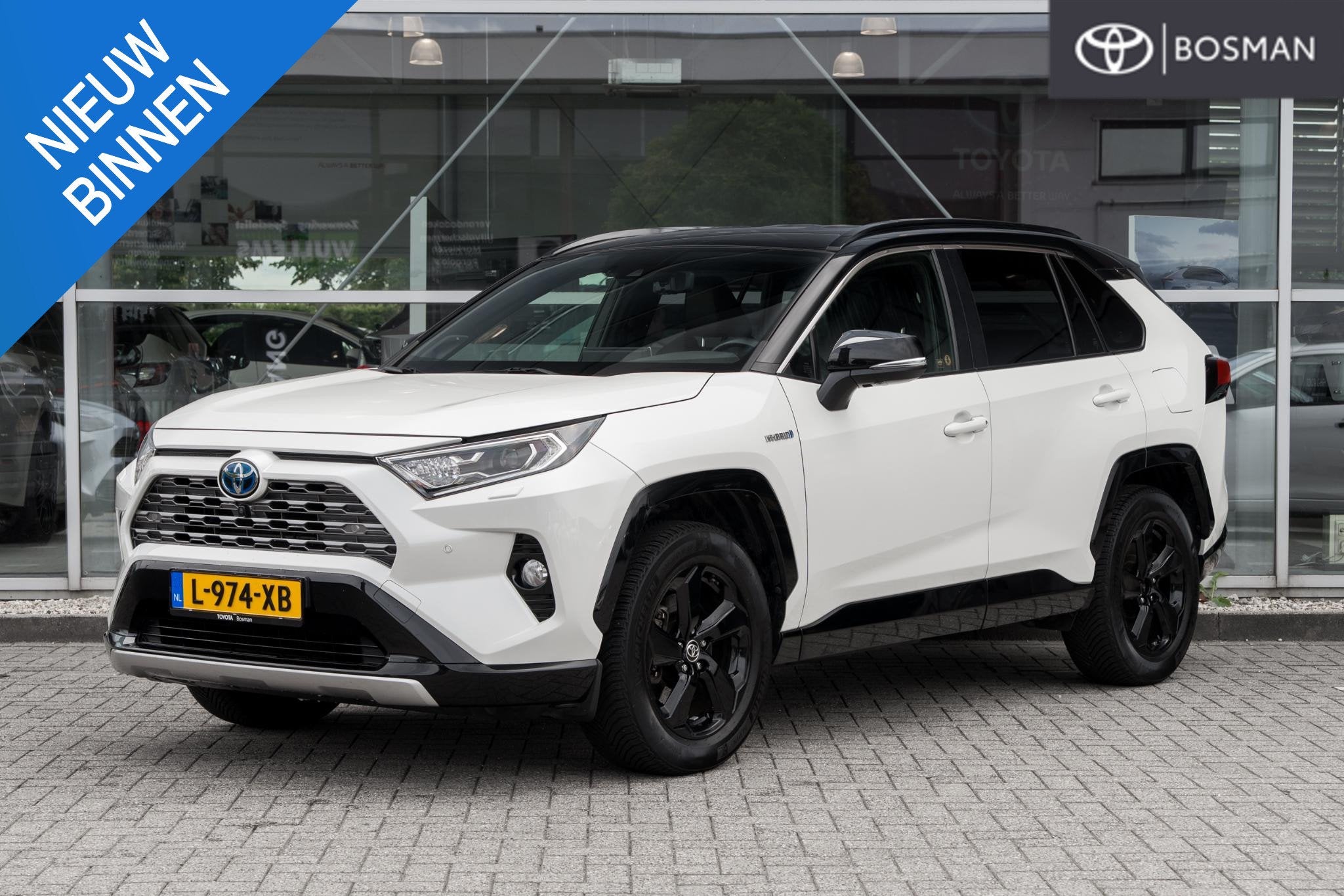 Toyota RAV4 2.5 Hybrid AWD Bi-Tone JBL|360|Trekhaak, Auto's, Automaat, 1651 kg, Gebruikt, Euro 6