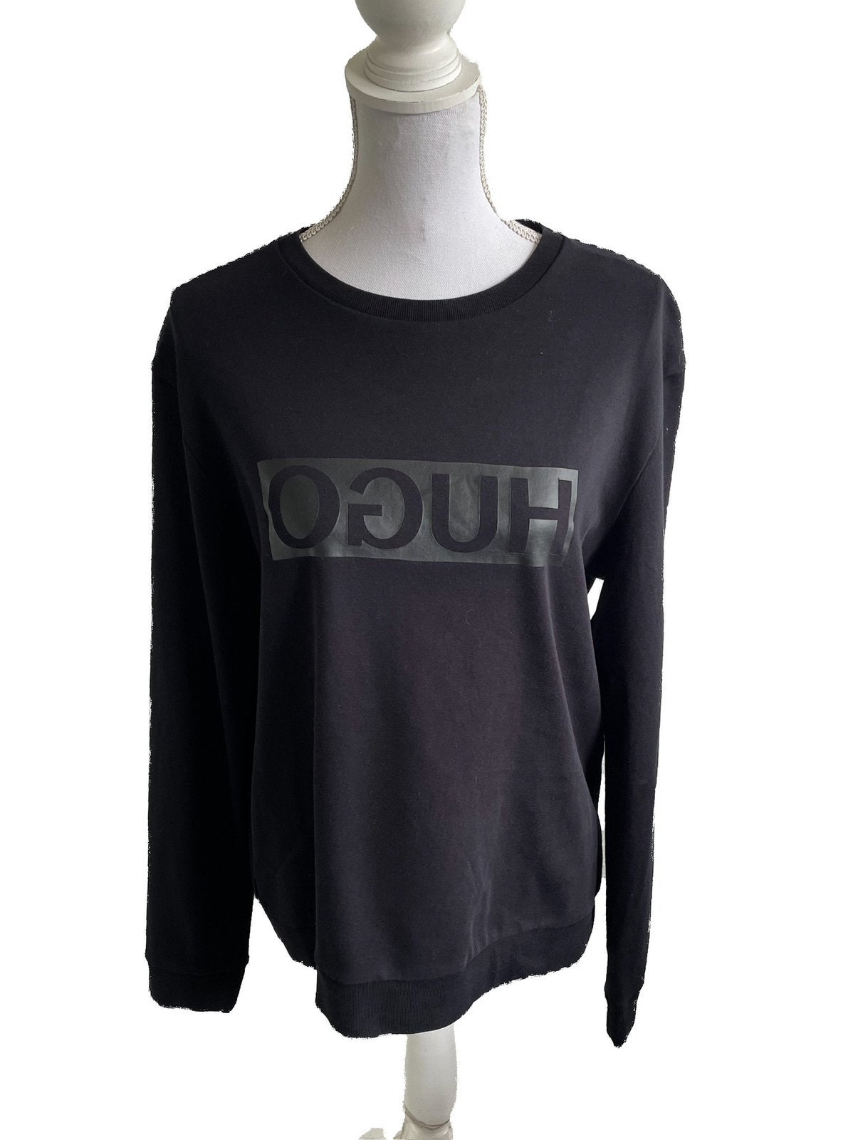 Mooie trui/longsleeve van Hugo Boss M, Hugo Boss International B.V., Maat 48/50 (M), Zwart, Service-be@hugoboss.com
