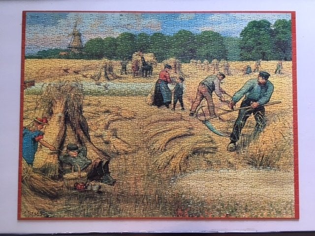 Puzzels 1000 stukjes tekeningen van Cornelis Jetses, Ophalen of Verzenden, 500 t/m 1500 stukjes, Zo goed als nieuw, Legpuzzel