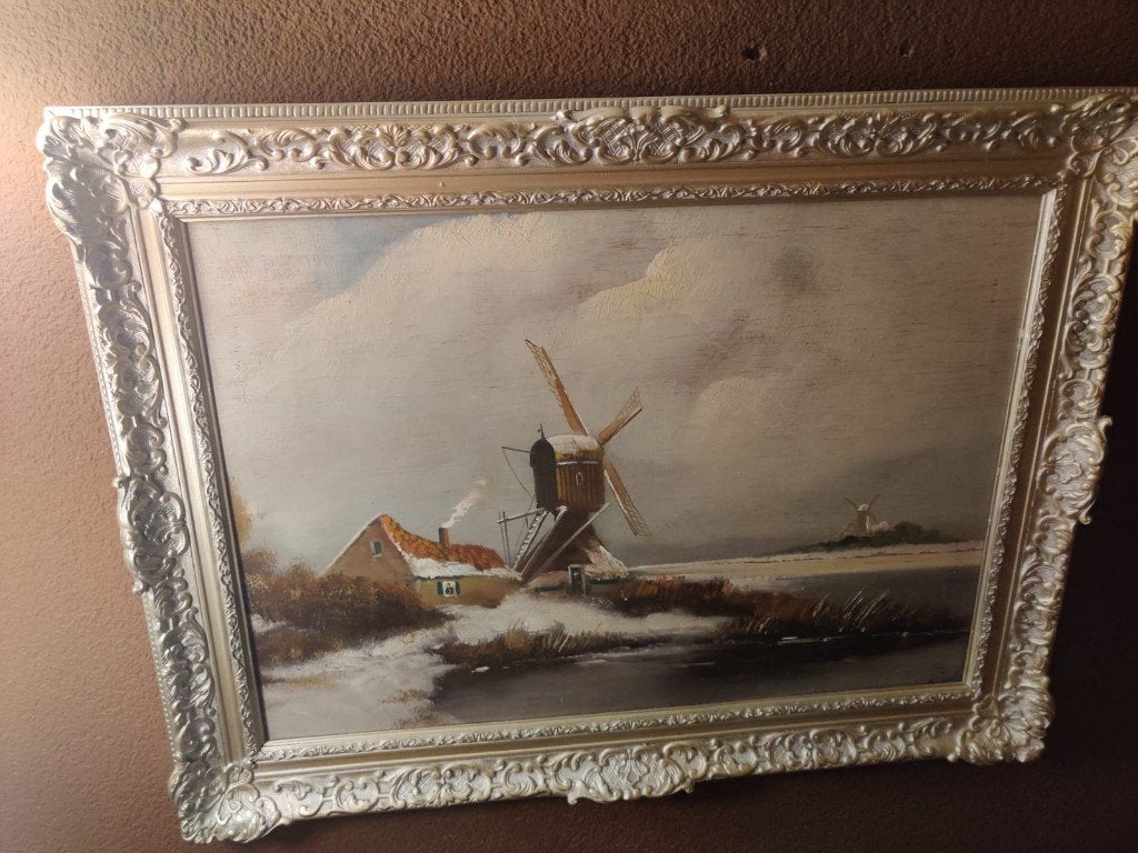 Schilderij H. Innis (6146 cm) Hollands winterlandschap, Ophalen