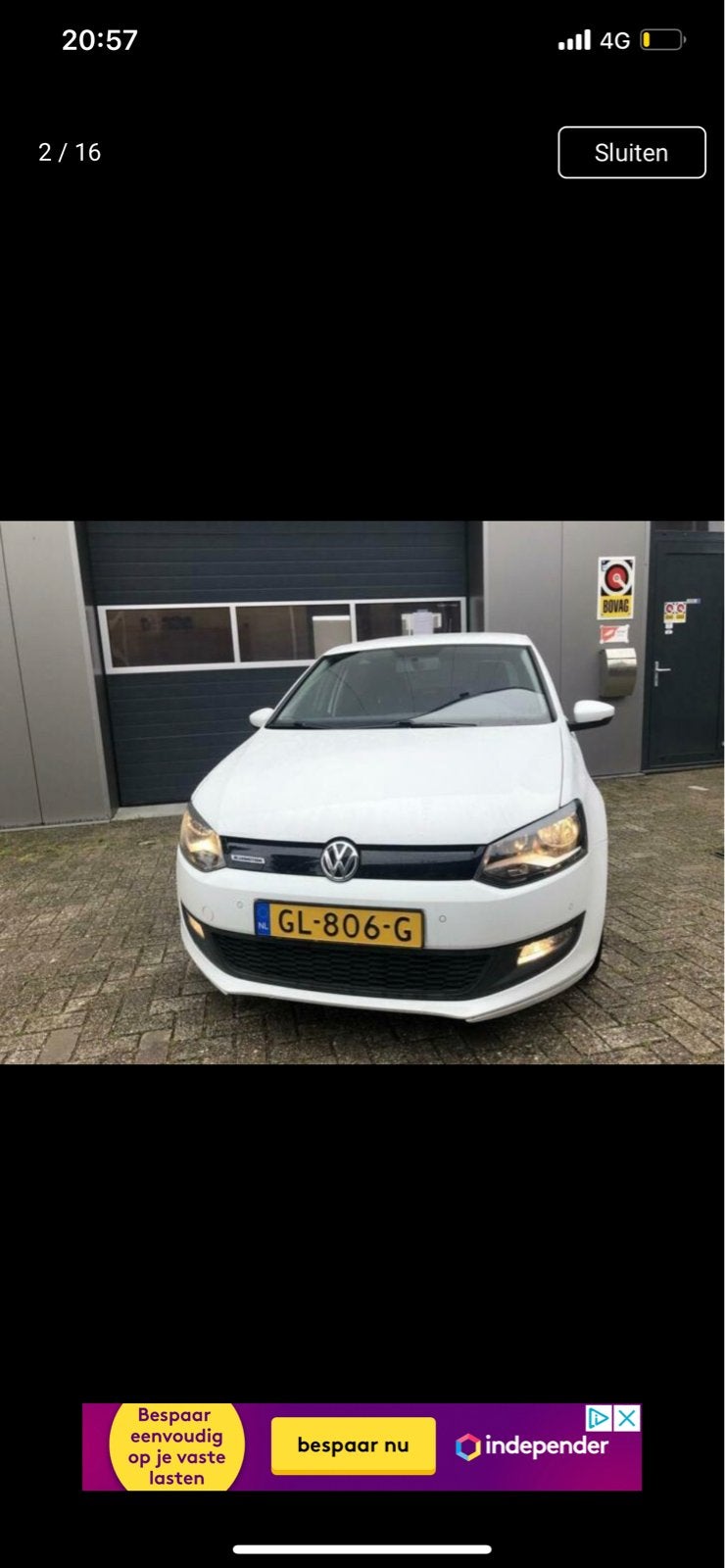 Volkswagen Polo 1.4 TDI 55KW BMT 2015 Wit, Voorwielaandrijving, 74 pk, 580 kg, Wit