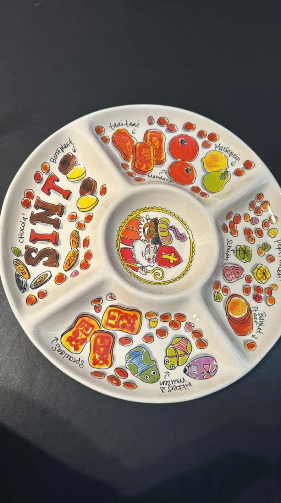 Blond Amsterdam Sinterklaas Schaal met vakjes, Ophalen, Zo goed als nieuw, Aardewerk, Schaal of Schalen
