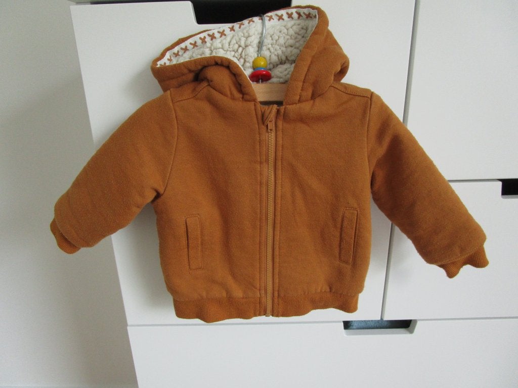 Hema - borg gevoerd jasje maat 68, Ophalen of Verzenden, Zo goed als nieuw, Jasje, Hema