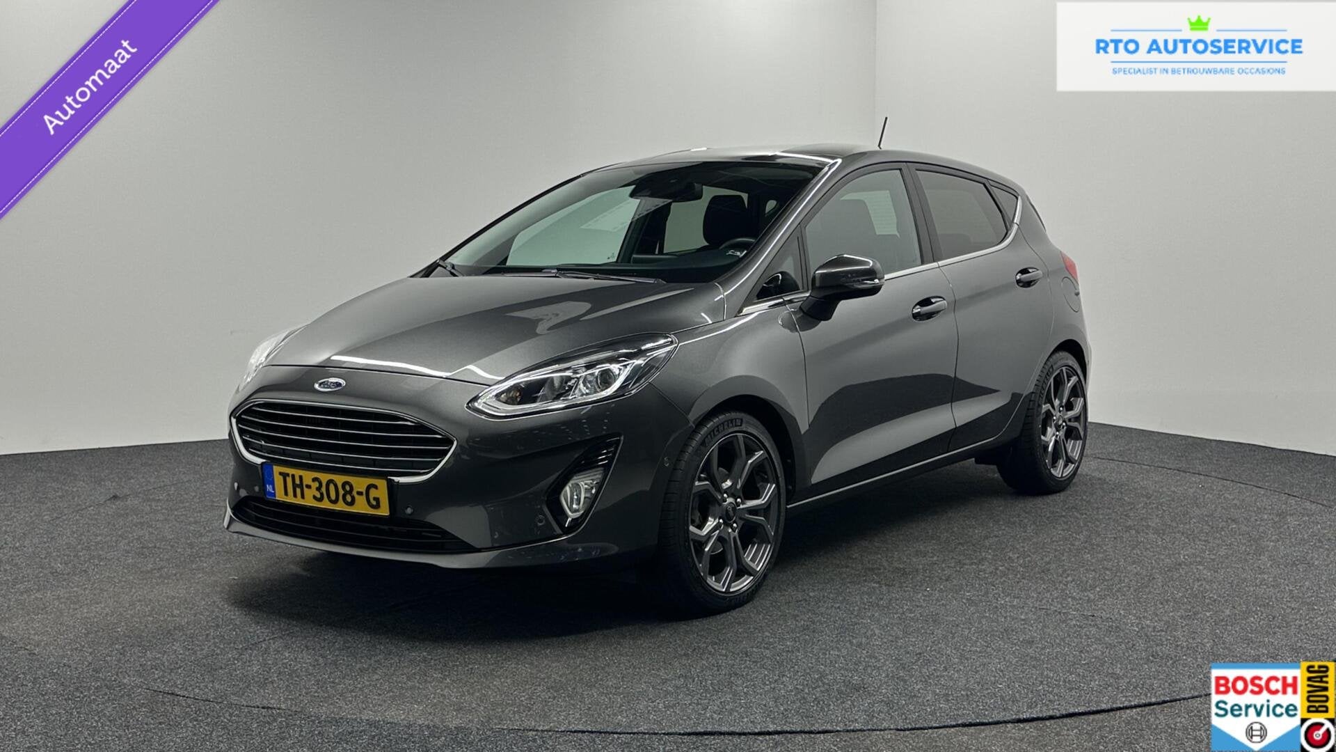 Ford Fiesta 1.0 EcoBoost Titanium TREKHAAK CARPLAY NAVI CRUI, Stof, Gebruikt, Euro 6, Met garantie (alle)