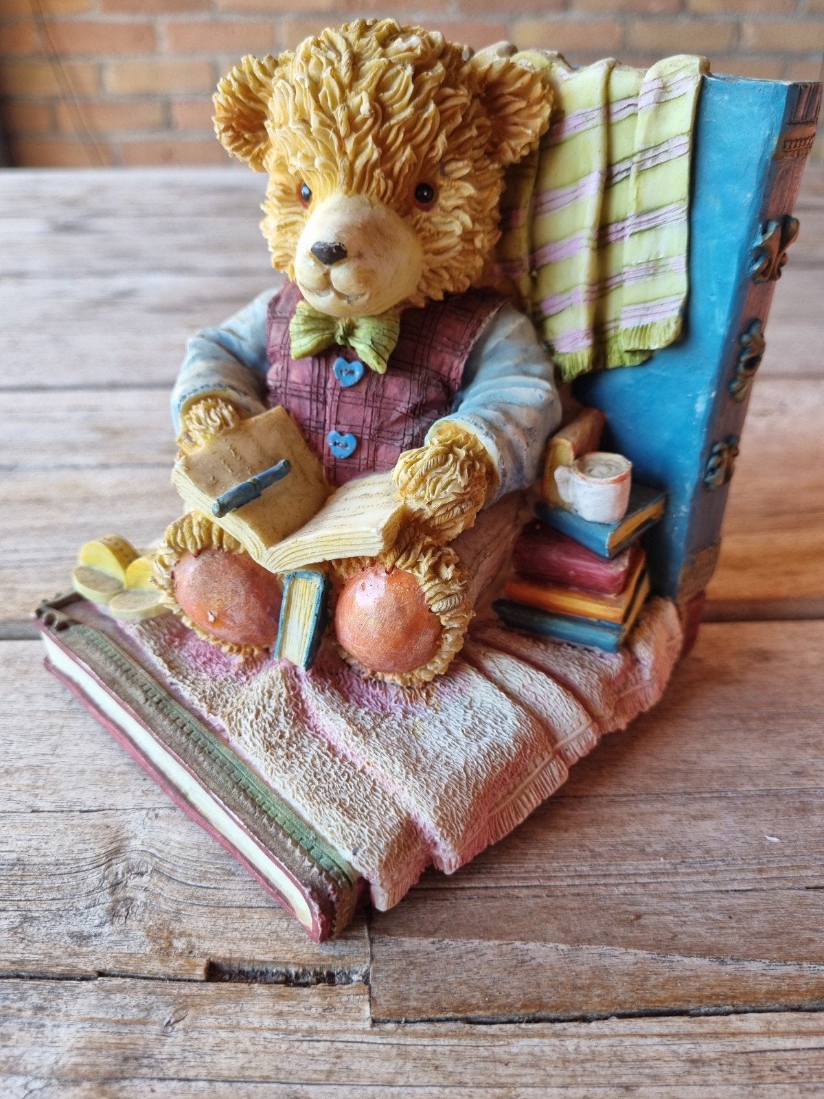 Cherished Teddies Beeldje: Lezende Beer Boekensteun, Verzamelen, Ophalen of Verzenden, Zo goed als nieuw, Beeldje, Cherished Teddies