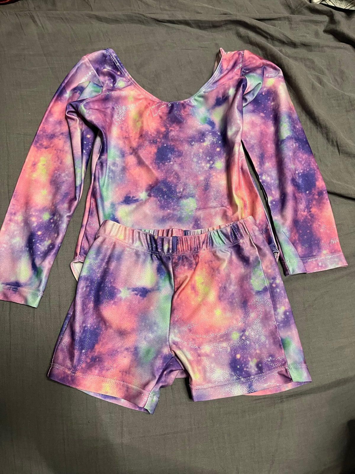 Galaxy Turnpakje en Short Set voor Meisjes, Kindermaat 122 t/m 140, Ophalen of Verzenden, Zo goed als nieuw, Turnpak(je)