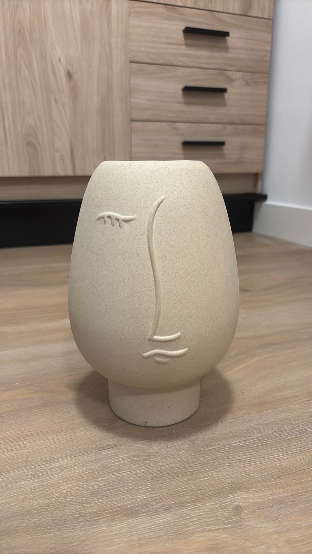 Beige vaas, Ophalen, Zo goed als nieuw, Beige