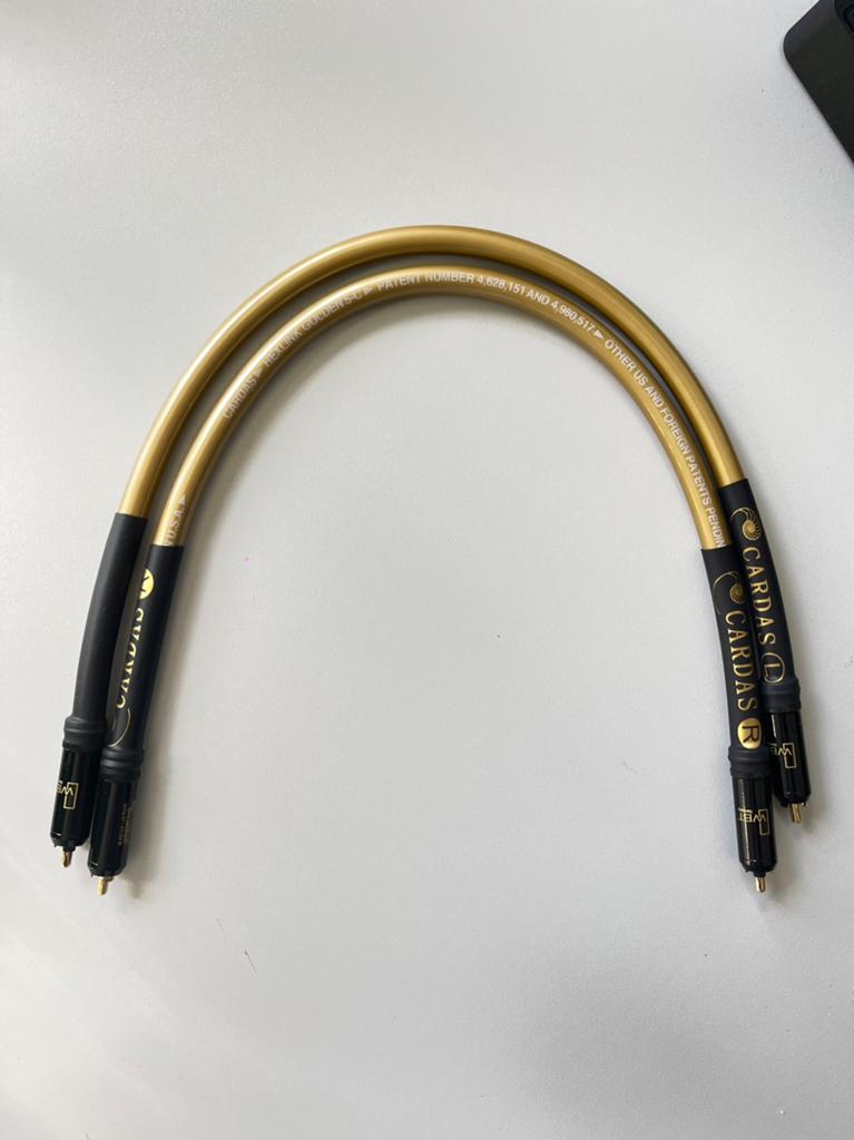 Cardas Hexlink Golden 5-C RCA Interconnect WBT-0102Cu 50cm, Ophalen of Verzenden, Zo goed als nieuw, Minder dan 2 meter, Interlink-kabel