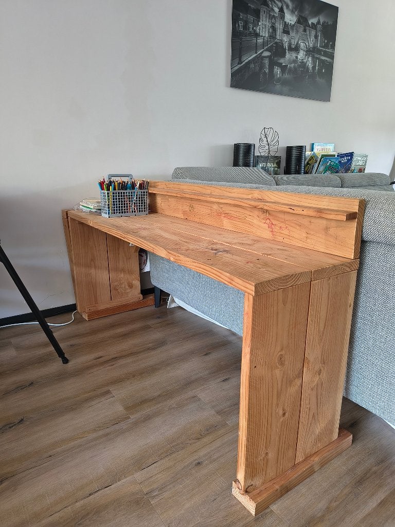 Tekentafel steigerhout, Doe-het-zelf en Verbouw, Tekentafels, Ophalen, Gebruikt, Minder dan 130 cm