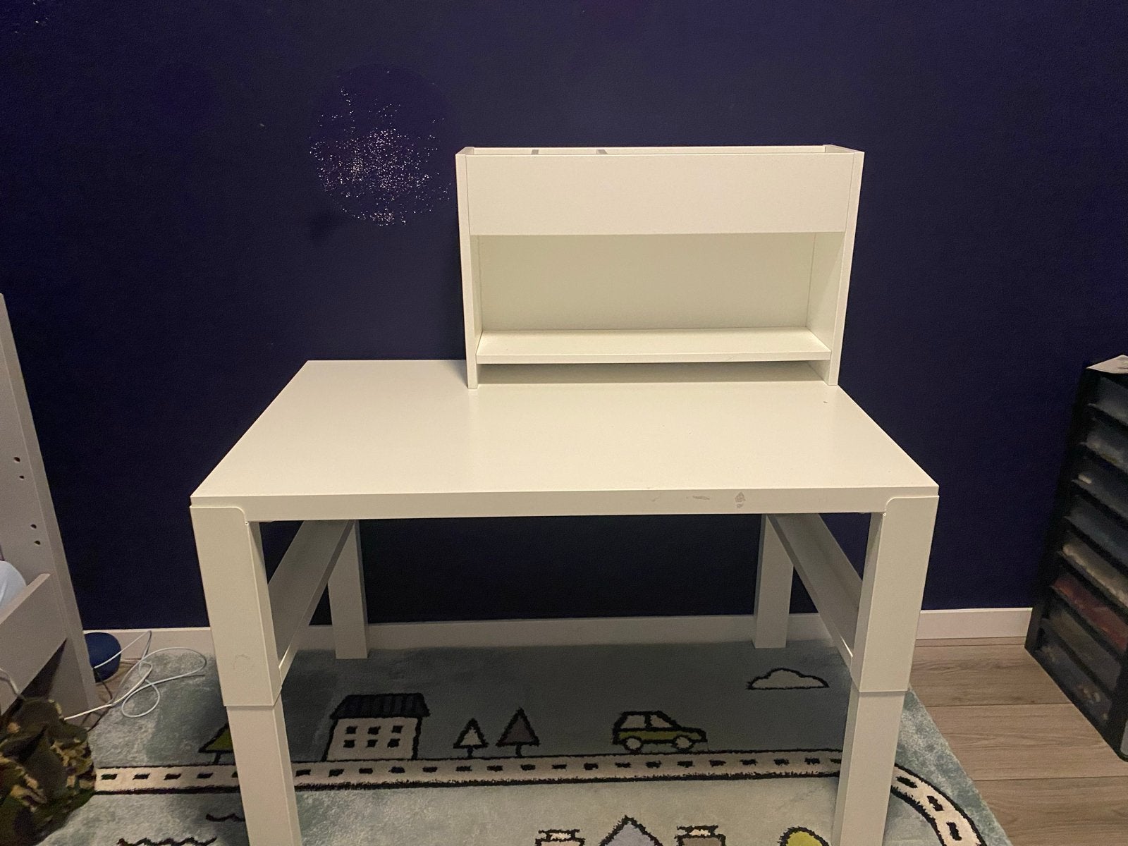 IKEA Pahl kinderbureau met opzetstuk, wit, Huis en Inrichting, Bureaus, Ophalen, In hoogte verstelbaar, Zo goed als nieuw, IKEA