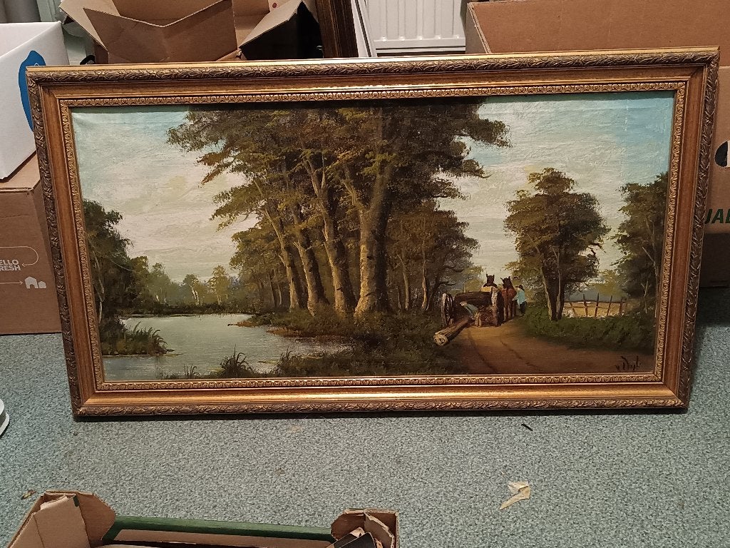 Schilderij Van Dijk, Ophalen