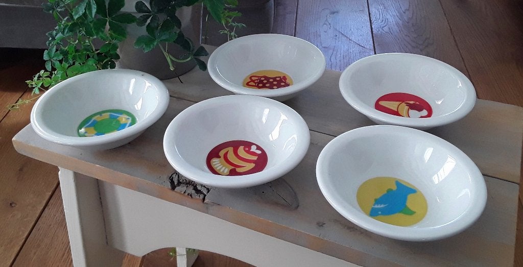 Vintage porseleinen kommetjes - schaaltjes - kommen - Hema, Hema, Ophalen of Verzenden, Overige stijlen, Porselein