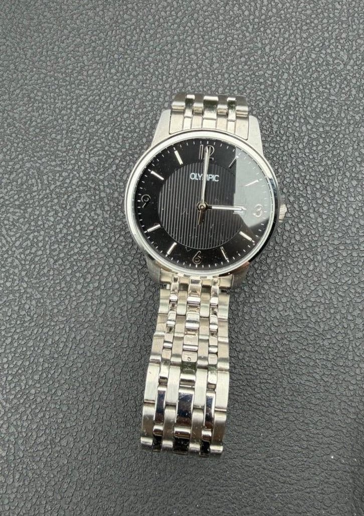 Zilver horloge van het merk Olympic. Nooit gedragen, Overige merken, Staal, Staal, Polshorloge
