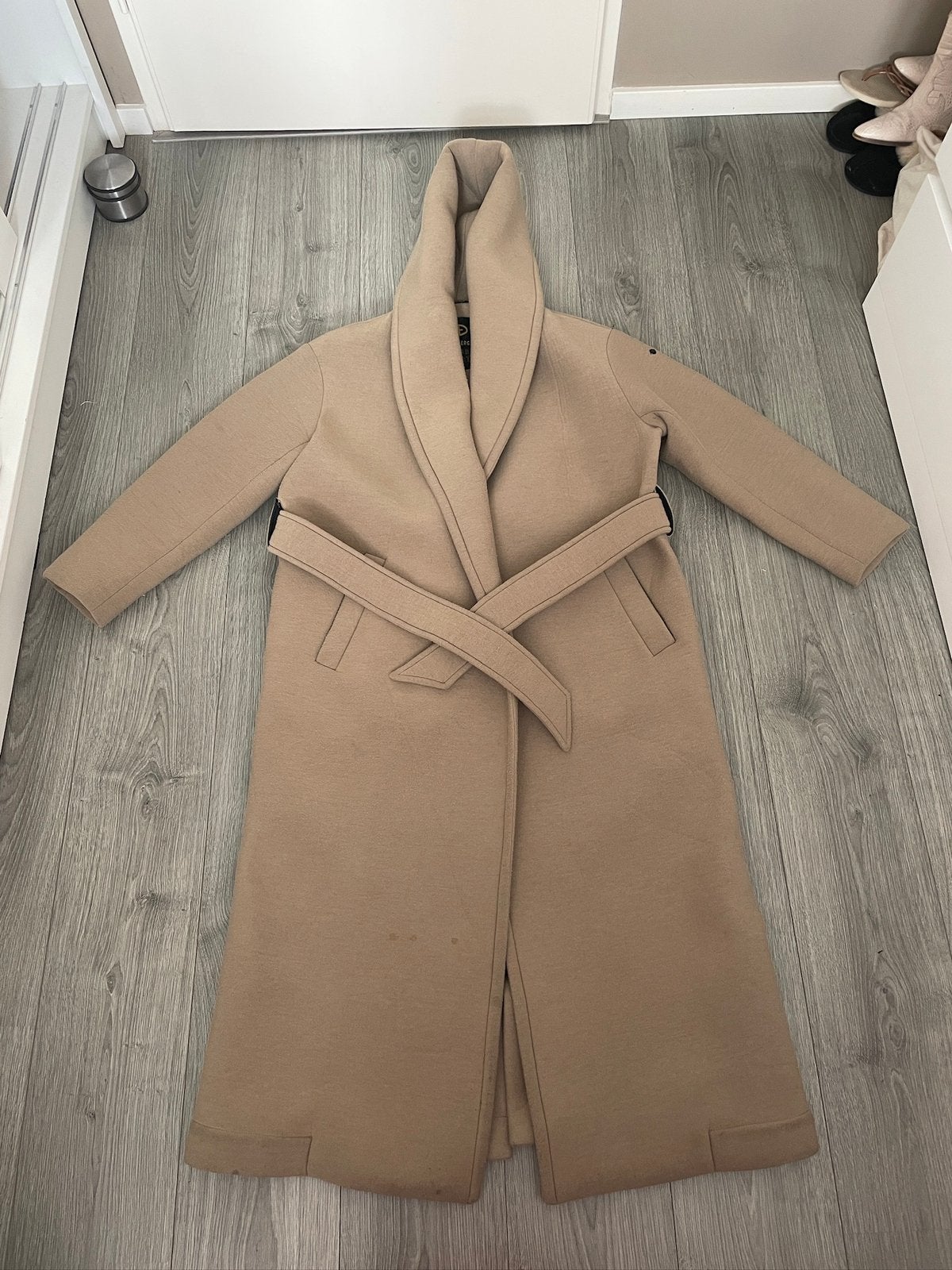 goldbergh beige bruine winter jas cozy coat maat 38, Ophalen of Verzenden, Zo goed als nieuw, Maat 38/40 (M), Beige