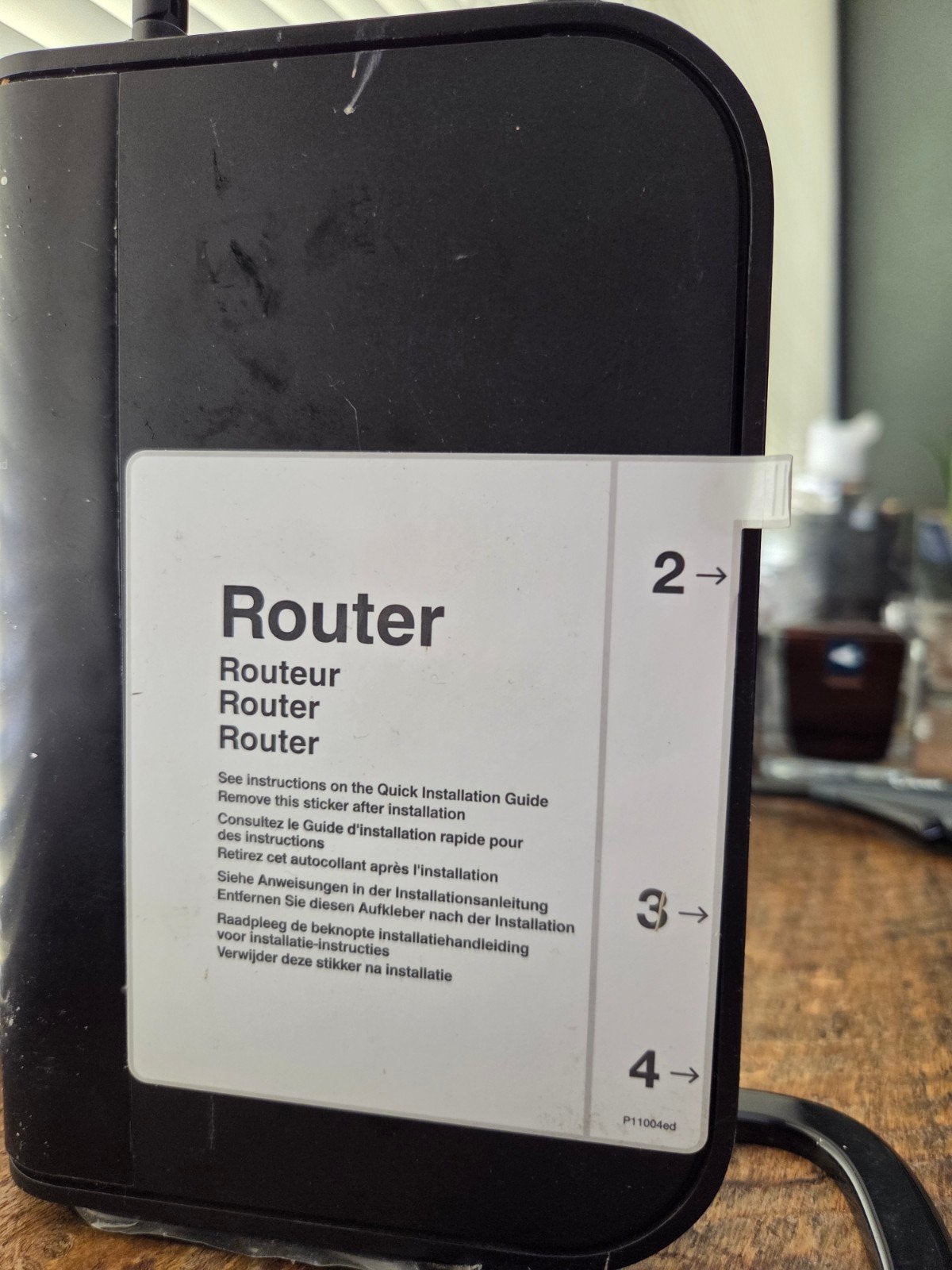 Zwarte Router met Antenne en Adapter, Ophalen of Verzenden