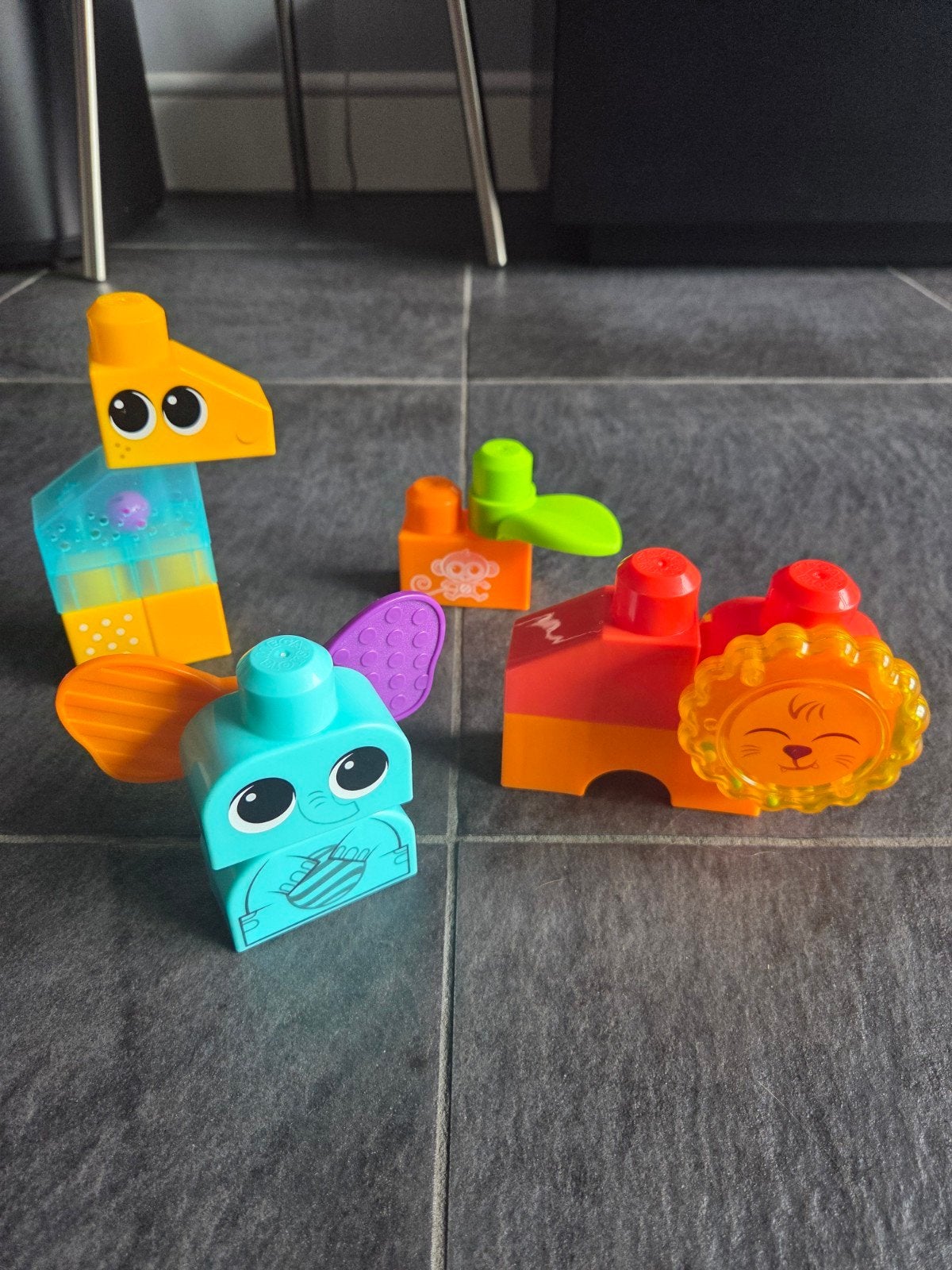 Mega Bloks Dierenbouwset - Leeuw, Giraffe, Olifant, Ophalen of Verzenden, Gebruikt, Megabloks