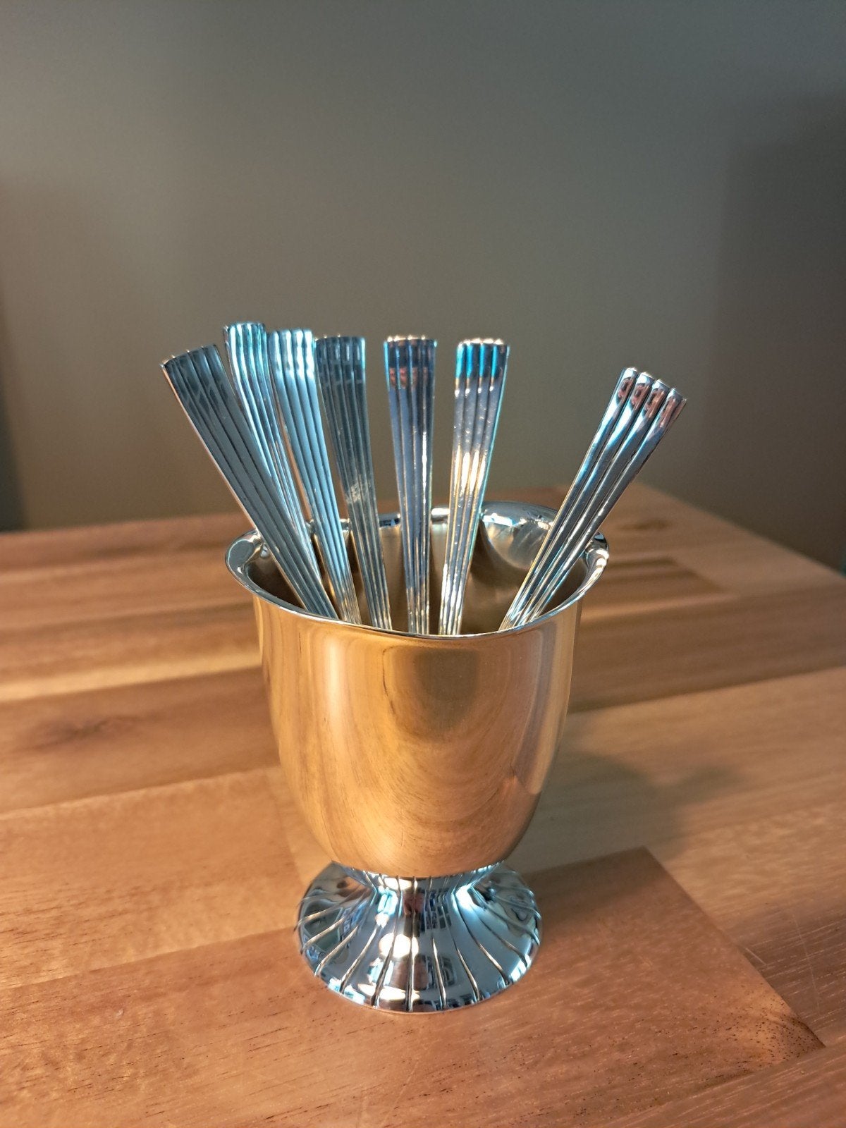 Verzilverd lepel setje met potje voor suiker of jam, Ophalen of Verzenden