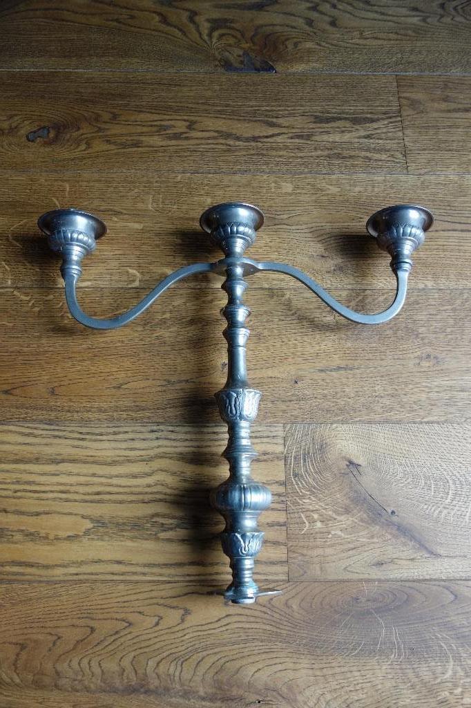 Kandelaar 3 arms. Antiek, Antiek en Kunst, Antiek | Kandelaars, Ophalen of Verzenden, Overige materialen
