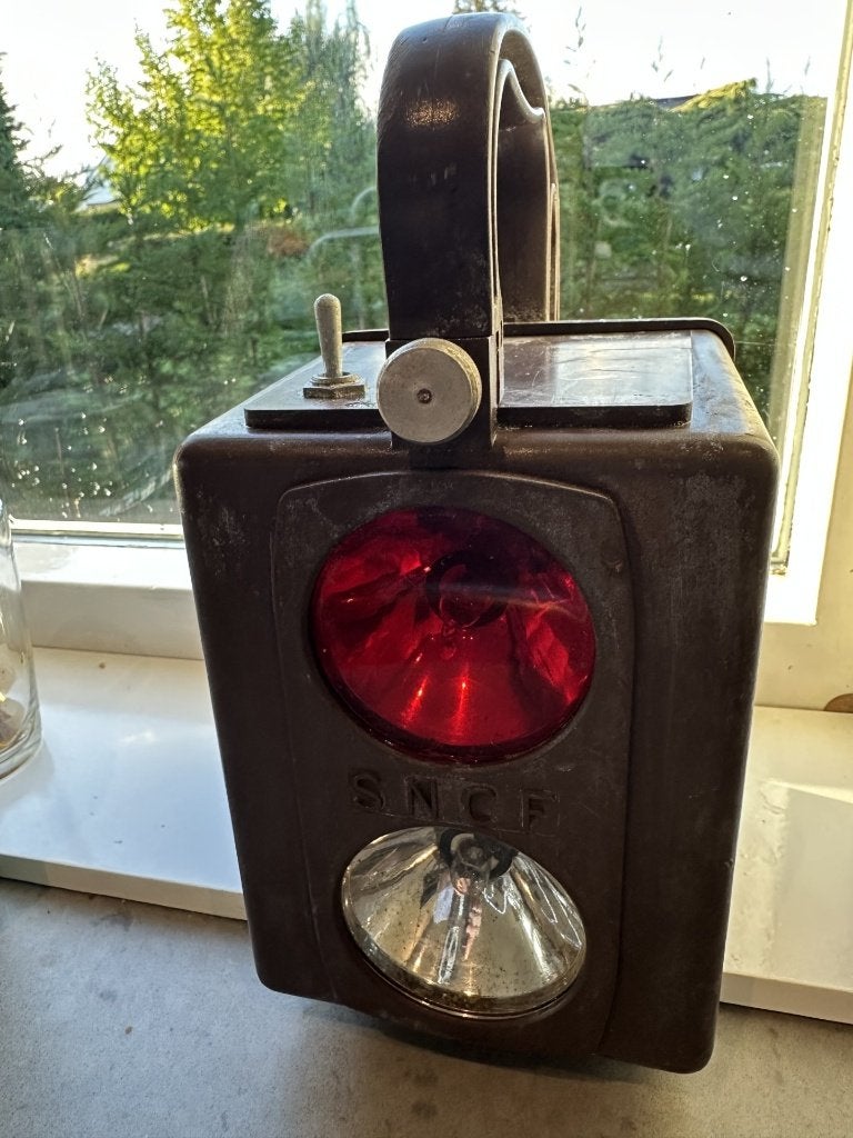 Vintage SNCF seinlamp, Ophalen of Verzenden