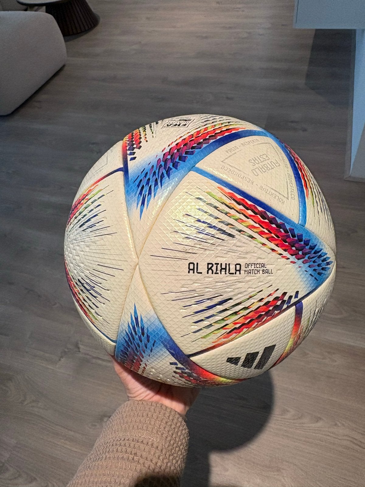 Adidas Al Rihla WK 2022 Voetbal - Maat 5, Ophalen of Verzenden, Zo goed als nieuw, Bal