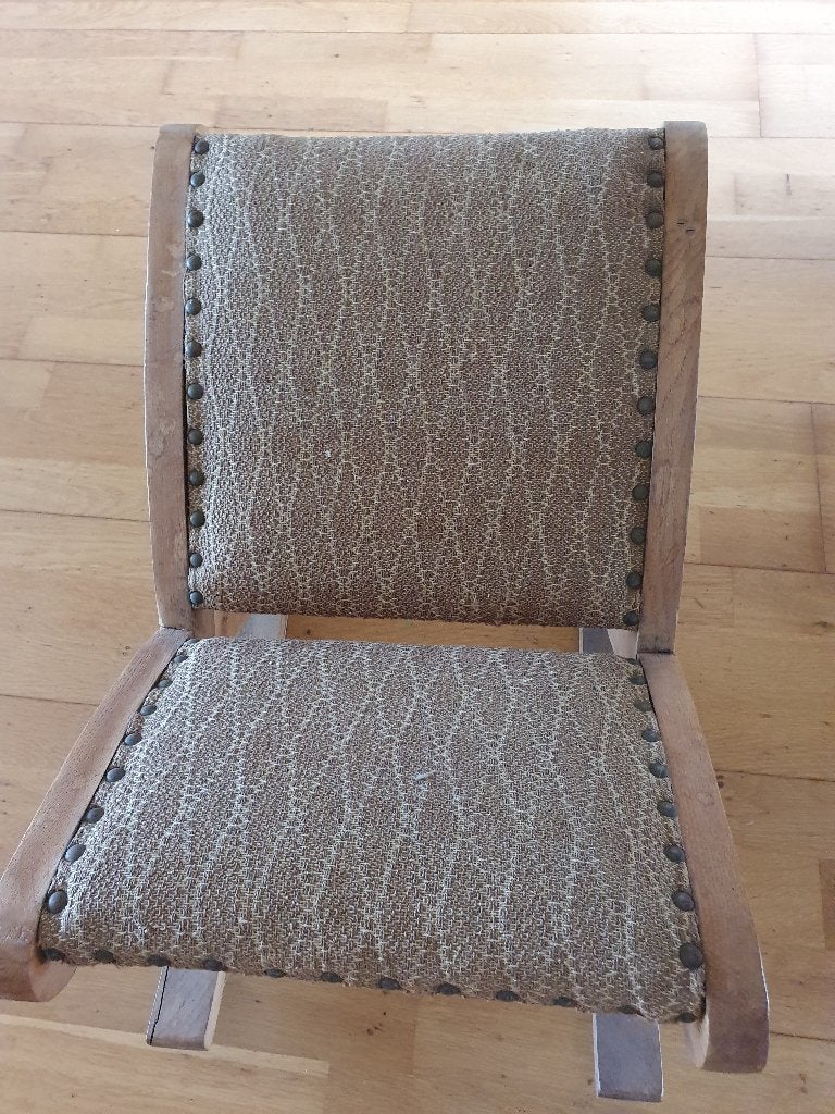 Vintage houten schommelbankje, Ophalen, Gebruikt, Bruin, Eén