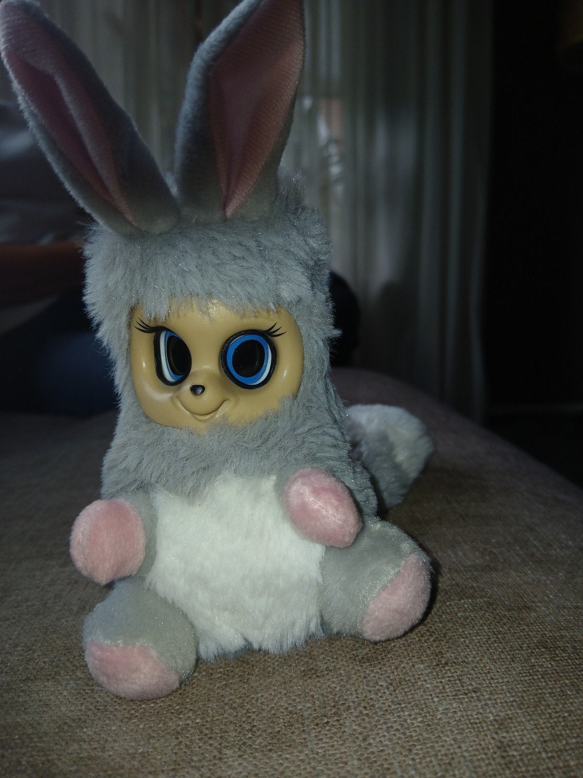 Schattig konijn knuffel met grote oren, Overige merken, Overige karakters, Grijs, Konijn