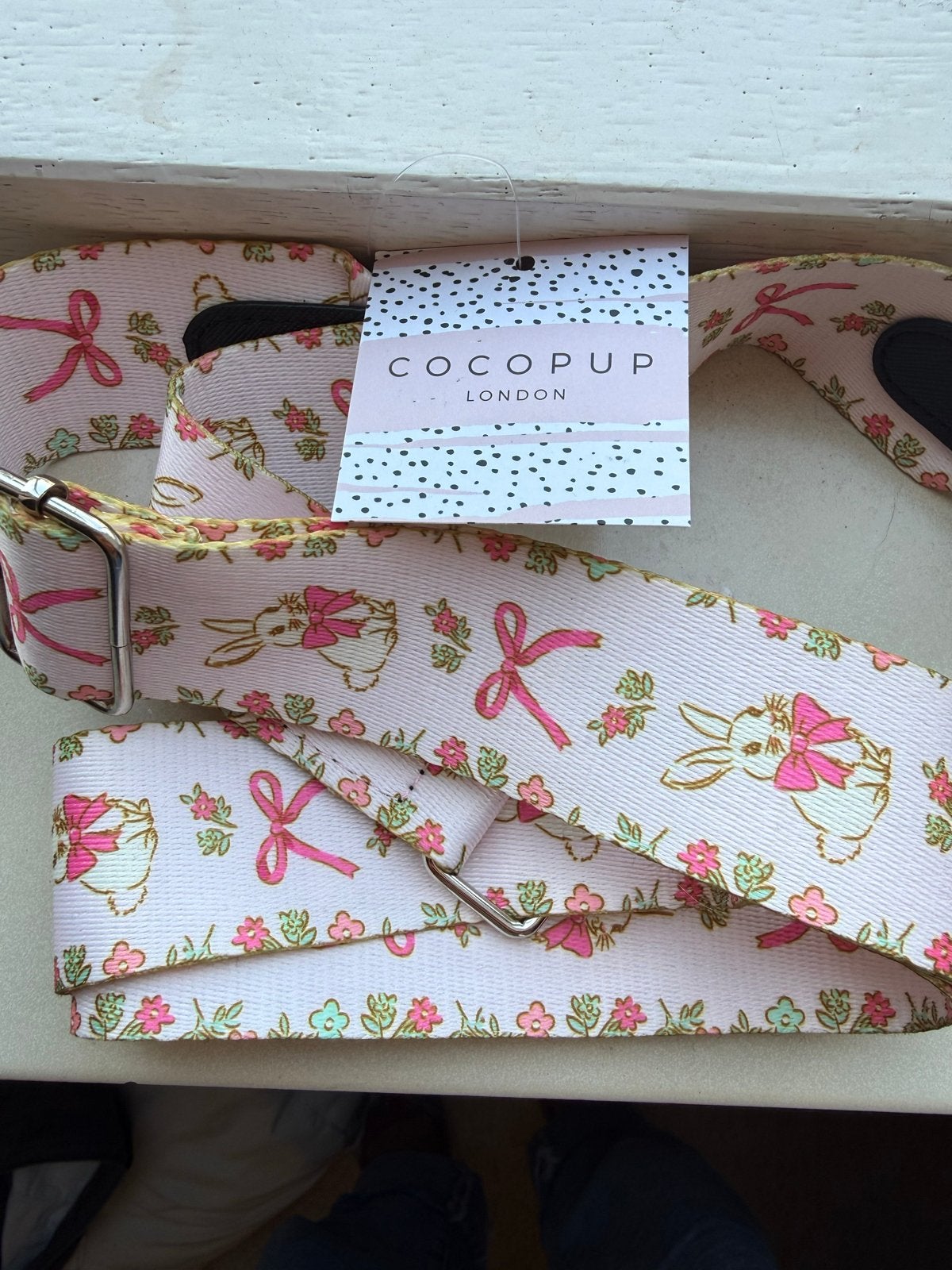 Cocopup London tasband - Roze konijn, Sieraden, Tassen en Uiterlijk, Tassen | Damestassen, Ophalen of Verzenden, Nieuw, Roze, Overige typen