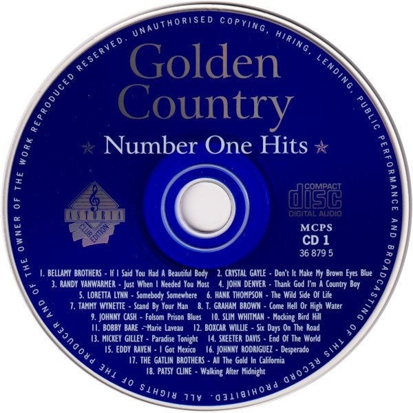 2-CD - Golden Country (Number One Hits), Cd's en Dvd's, Ophalen of Verzenden, Zo goed als nieuw, Country