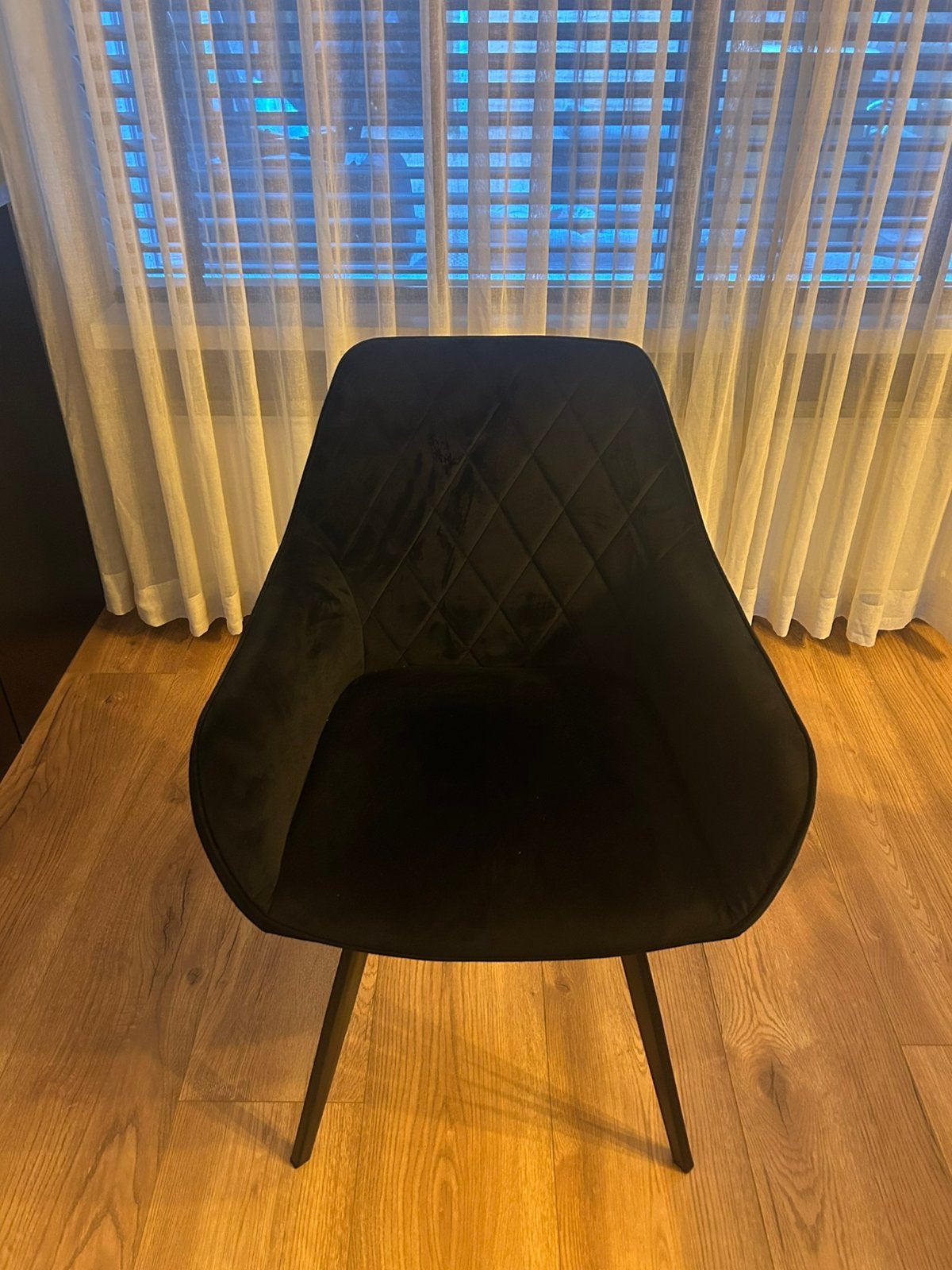 6x Kick eetkamer stoel velvet zwart €75 per stuk, Huis en Inrichting, Gebruikt, Zwart, Velvet, Ophalen of Verzenden