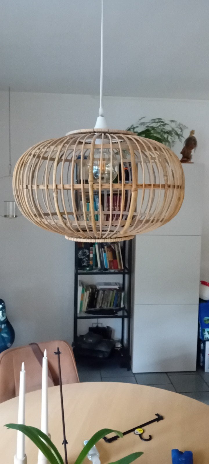 2 Rotan hanglampen, Ophalen, Bohemian, Scandinavisch, Natuurlijk, Natuurlijk materiaal, E27 (groot)
