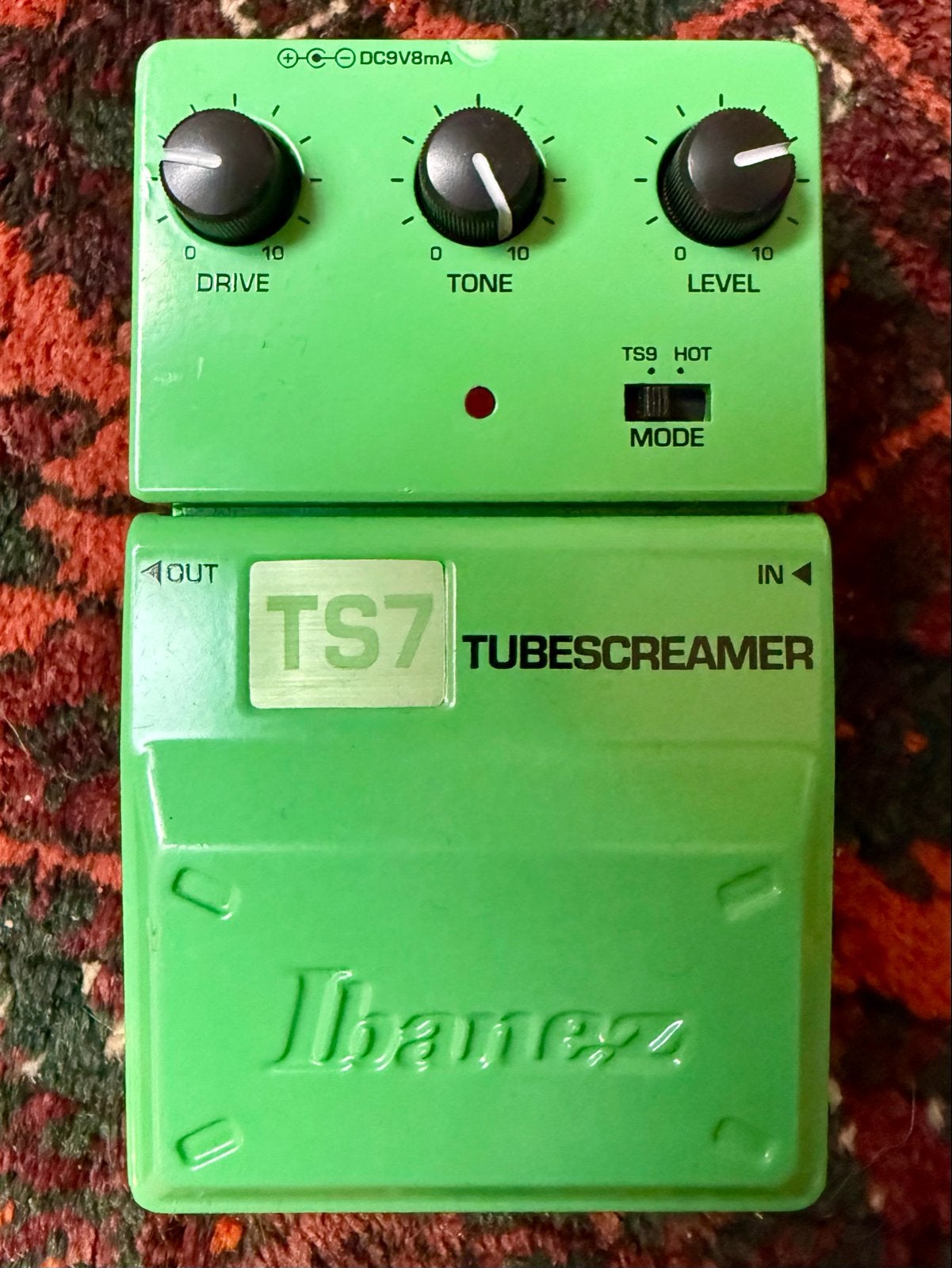 Ibanez TS7 GREEN LTD Tubescreamer Vintage, Ophalen of Verzenden, Gebruikt, Distortion, Overdrive of Fuzz