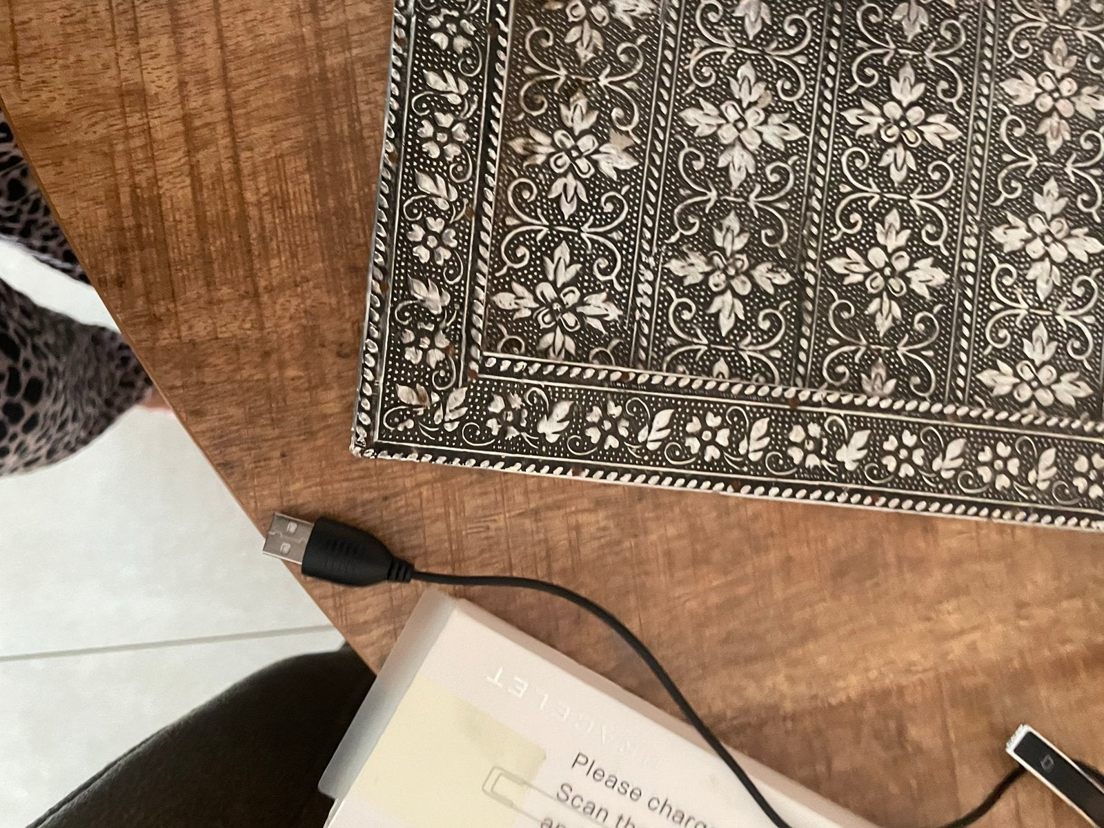 Decoratief dienblad voor kaarsen of als serveerblad, Gebruikt, Vierkant, Ophalen of Verzenden, Afneembaar