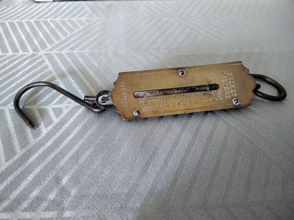 Antieke trek weegschaal pocket balance, Antiek en Kunst, Ophalen