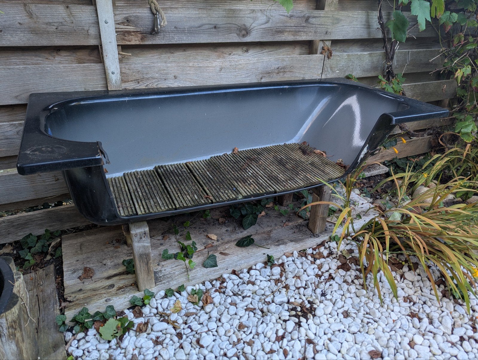 Metalen badkuip tuinbank, Tuin en Terras, Tuinbanken, Ophalen, Gebruikt, Metaal
