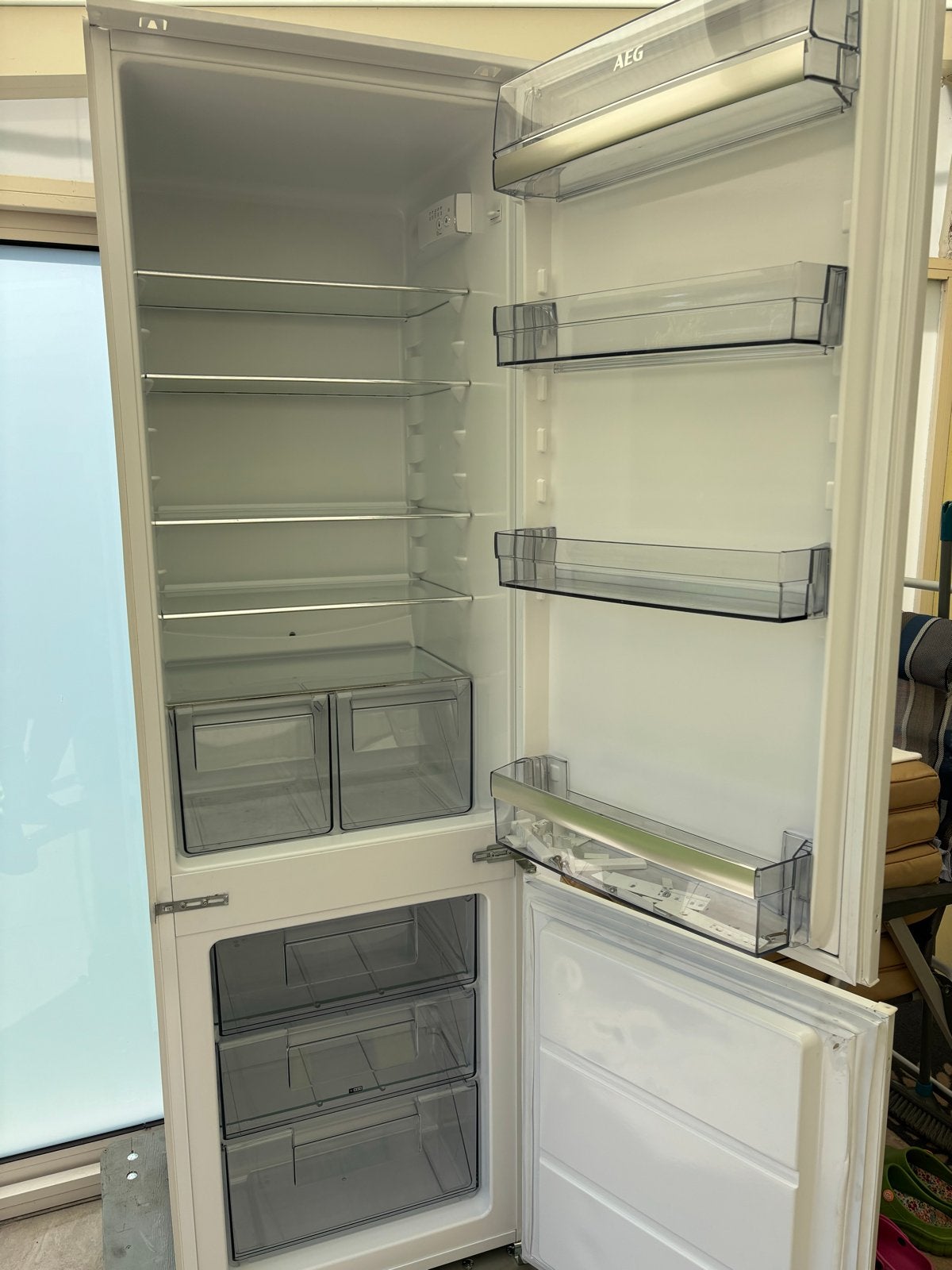 AEG Inbouw Koelvriescombinatie - 175x54cm, Ophalen, Gebruikt, Met aparte vriezer, 160 cm of meer