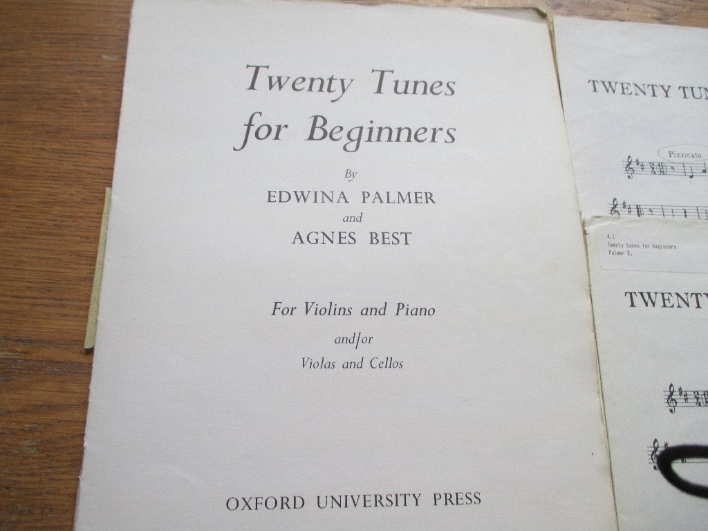 Twenty Tunes for Beginners - Viool, Piano, Altviool, Cello, Gebruikt, Klassiek, Les of Cursus, Piano