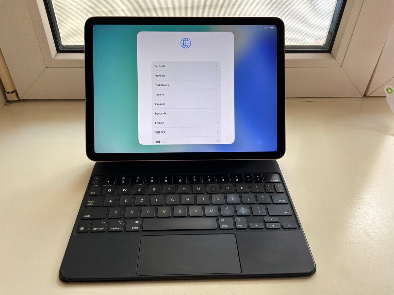 Apple Ipad air 4e gen 256gb wifi en Apple magic keyboard, Rose Goud, Apple iPad Air, 11 inch, Ophalen of Verzenden