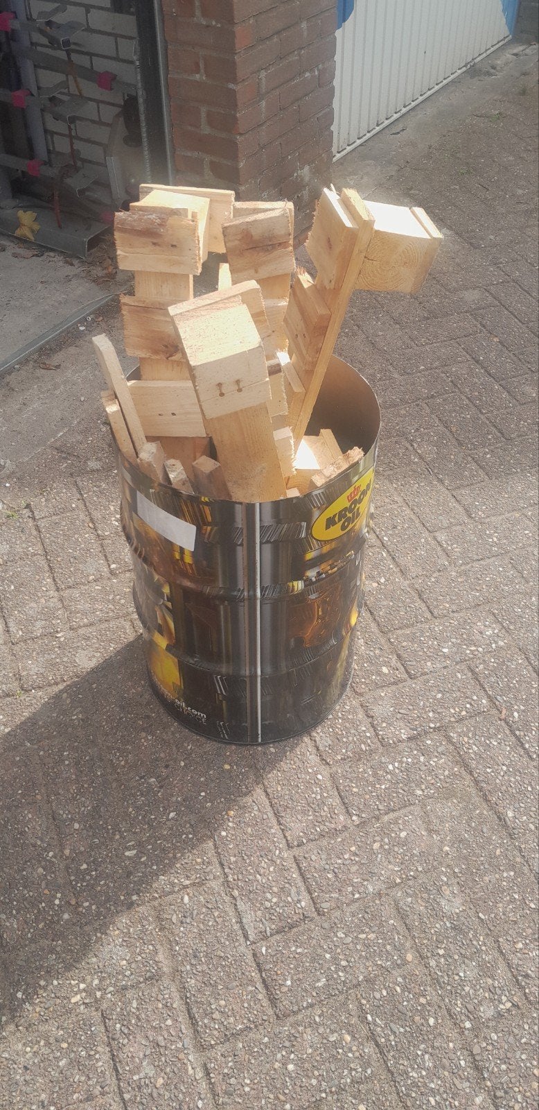 vuurton 60 ltr, Ophalen