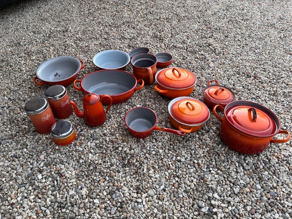 Oranje emaille, div. stuks, Ophalen