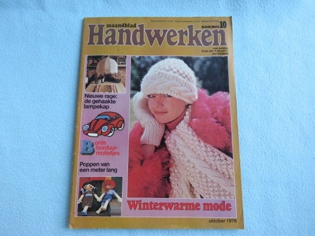 Tijdschrift Handwerken nr 10-1976, haken breien borduren enz, Ophalen of Verzenden, Zo goed als nieuw, Sport en Vrije tijd