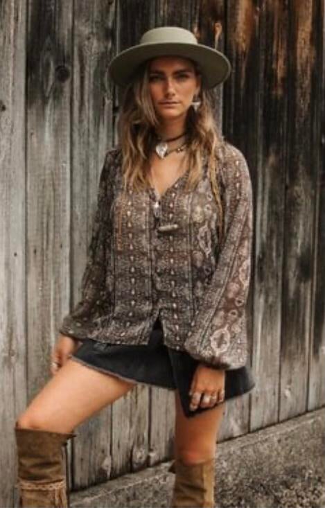 Moost wanted Maya printed blouse Maat M, Maat 38/40 (M), Bruin, Verzenden, Nieuw