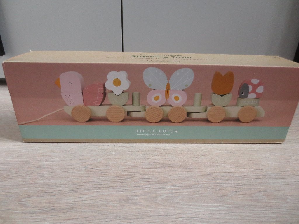 Little Dutch Flowers & Butterflies FSC blokkentrein, Ophalen of Verzenden, Nieuw, Duw- of Trekspeelgoed