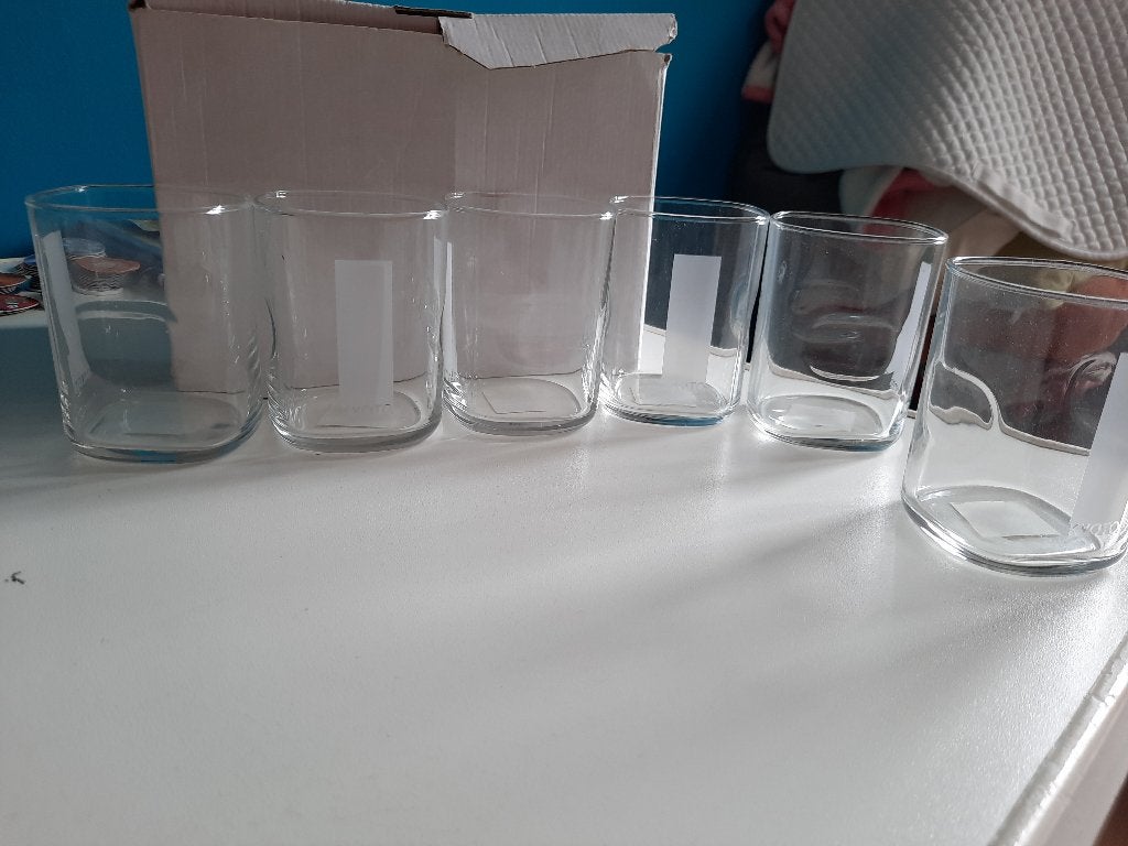 set van 6 water of whisky glazen, nieuw, Glas of Glazen, Nieuw, Ophalen of Verzenden, Glas