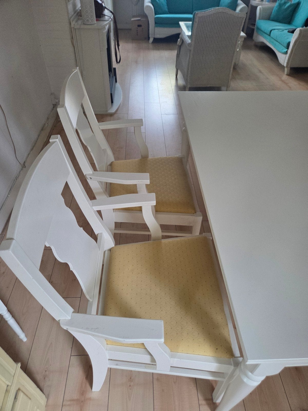 Foto 3 van IKEA Ingatorp uitschuifbare eettafel met 4 stoelen