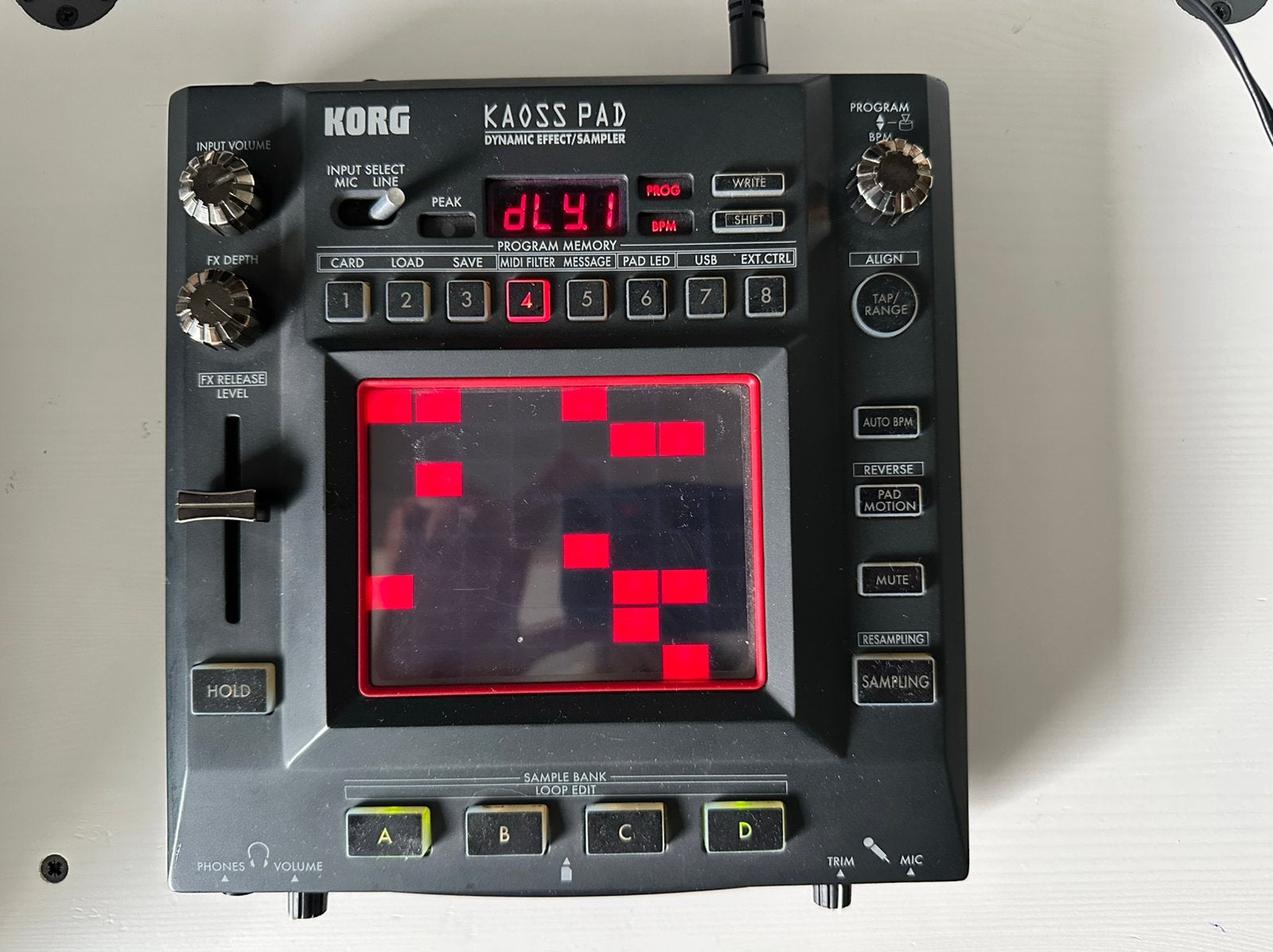 Korg Kaoss Pad 3, Ophalen, Gebruikt