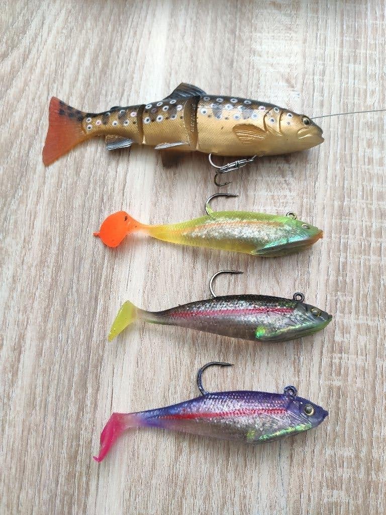 Setje 4 x rubber kunstaas ... nieuw !, Watersport en Boten, Hengelsport | Roofvissen, Nieuw, Overige typen, Ophalen of Verzenden