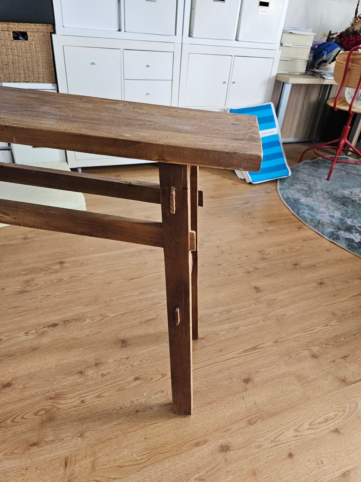 Te koop, Sidetable van Hout., Ophalen, Zo goed als nieuw, Rechthoekig, Overige houtsoorten