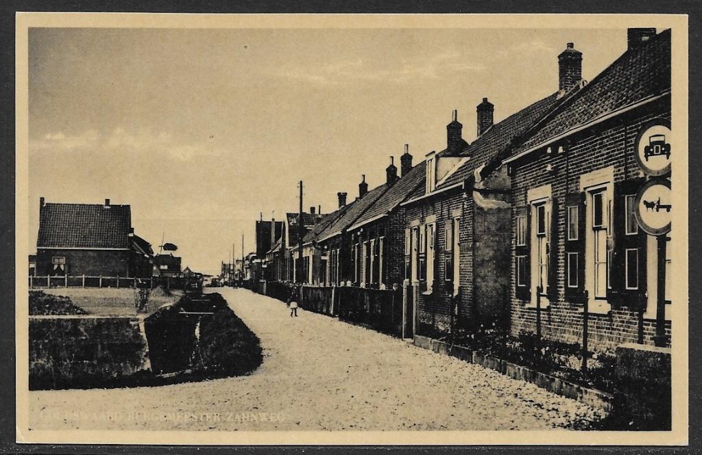 500 Goudswaard, Burgemeester Zahnweg, Verzamelen, Ansichtkaarten | Nederland, Ophalen of Verzenden, Voor 1920, Ongelopen, Zuid-Holland